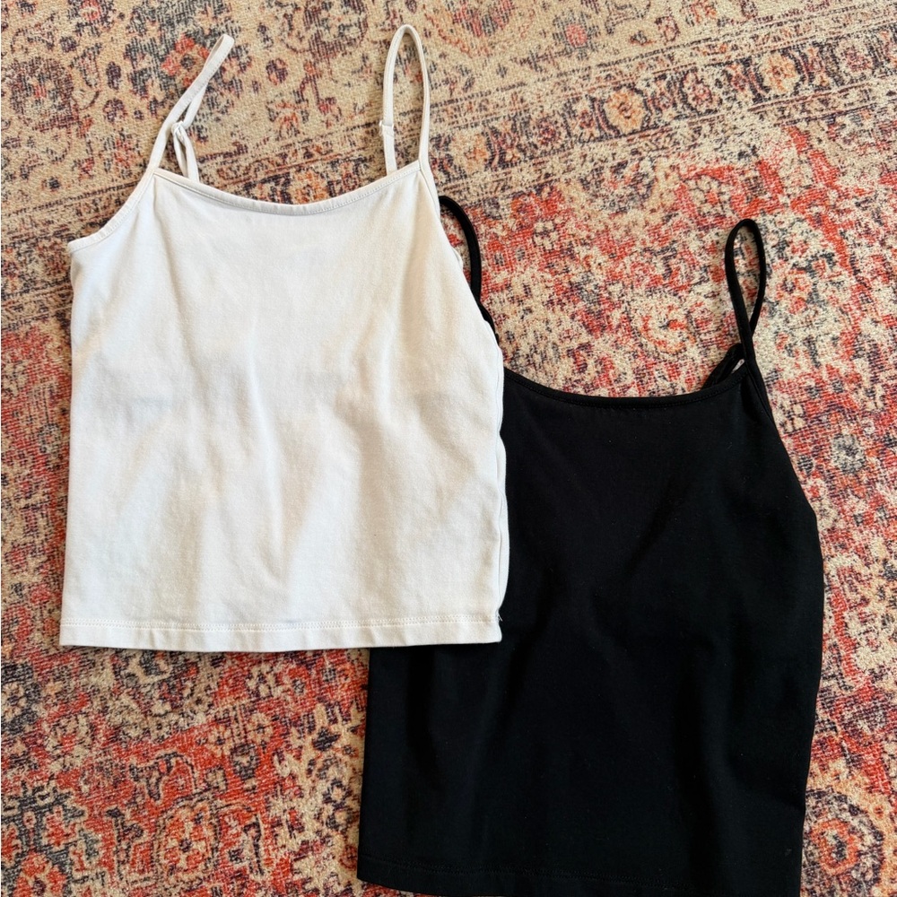 Madewell White and Black Women's Camisole Tops